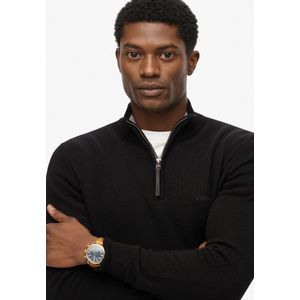 Superdry - Wool Blend Half Zip Jumper - Zwart - Trui