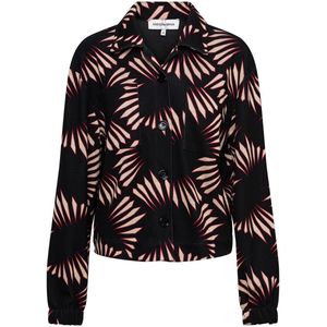 ZIGA - GRAPHIC A - Blouse - Zwart - Korte Mouwen