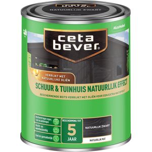 Cetabever - Schuur & Tuinhuis Natuurlijk Effect - Zwart - 720 ML