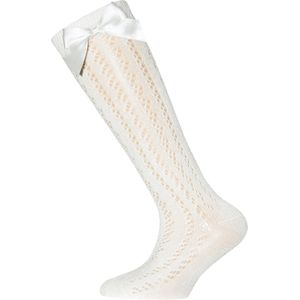 Ewers Kniekousen met strik | 601080 | off white | 17-18 | maat 68