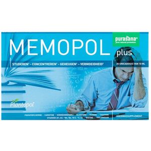 Plantapol Memopol Plus - Voor betere contentratie - 10ml per Ampulle - 20 Stuks