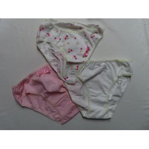 Slip set - 3 pack - Meisjes - Kers , strikje - 8 jaar