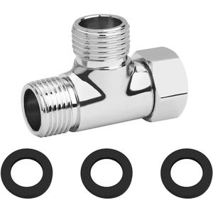 Green Glow - Omleidingsklep 1/2 Inch T-Type Adapter voor Bidet Doucheverdeler - Roestvrije 3-Weg Omleidingsklep