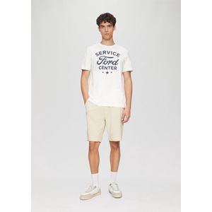 Bermuda - Wit - Katoen - Relaxed Fit