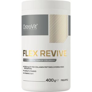OstroVit Flex Revive 400 g pineapple - zorgvuldig geselecteerde ingrediënten, gericht op de ondersteuning van gewrichten, kraakbeen, bindweefsel en algemene mobiliteit.