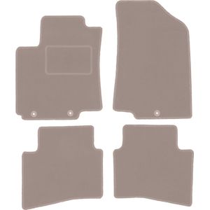 Beige veloursmatten voor: Hyundai i20 II coupé, hatchback (2014-)