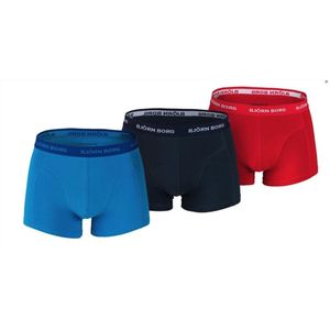 Björn Borg Basic boxershort 3-pack blauw/donkerblauw/rood - maat XXL