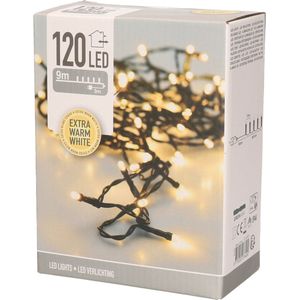 Kerstverlichting - extra warm - wit buiten - 120 lampjes - 900 cm