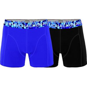 Muchachomalo - Heren - 2-Pack Microfiber Boxershorts - Blauw - S