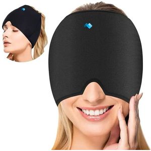 MigraineMasker® – Migraine muts - hot cold pack – Hoofdpijn Masker 600 gram - Zwart