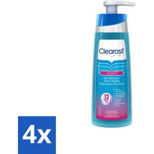 Clearasil Ultra Rapid Action Wasgel 200 ml - Voordeelverpakking - 4 stuks