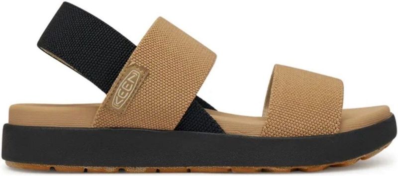 KEEN - Elle Backstrap Wedge Sandalen - Cornstalk/Zwart - Gerecycleerde PET-plastic