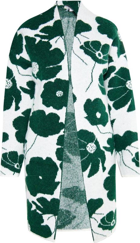 usha - Strickcardigan - Met Bloemenpatroon - Casual Pasvorm