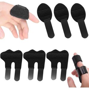 6 stuks vingerbeugels voor vingerondersteuning bij breuken, verstuikingen & artritis - middelvinger, pink, duim, ringvinger & wijsvinger.
