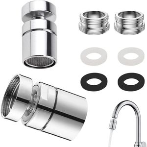 Boraboi ® Universele Waterbesparende Kraanbeluchter Set met 360 Graden Draaibaarheid en Diverse Adapters voor Keuken en Badkamer