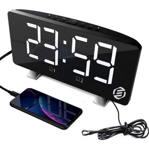 Equivera Wekkerradio Op Netstroom - Klokradio - Wekkerradio - Klokradio Met Wekker - Wekkerradio Dab - Wekker Dab Radio