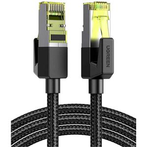 UGREEN Cat7 Ethernet Kabel Nylon Patchkabel met RJ45 Connector 10Gbps 600MHz Cat7 FTP LAN Kabel Compatibel met Cat6 Cat5e Cat5 voor Router, PS5, PS4, Modem, Switch, TV enz.1m