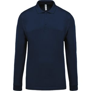 Kariban Piqué-herenpolo lange mouwen K256 - Navy - L