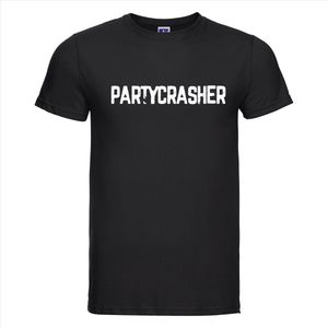 T-shirt Partycrasher | Festival | zwart | Maat L