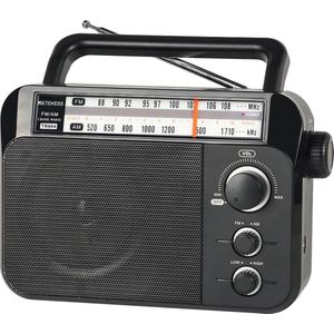 WNHB® Draagbare FM AM Radio – Grote Luidspreker – Eenvoudige Bediening – Ideaal voor Senioren – Compact en Gebruiksvriendelijk