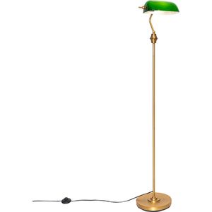 QAZQA banker - Klassieke Vloerlamp | Staande Lamp - 1 lichts - H 140.5 cm - Groen - Woonkamer | Slaapkamer | Keuken
