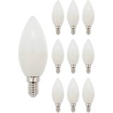 VITO LED Kaarslamp C37 E14 - 5W (vervangt 40W) - 390lm - 2700K - 220-240V - Ø50mm - Energiezuinig - 10 stuks