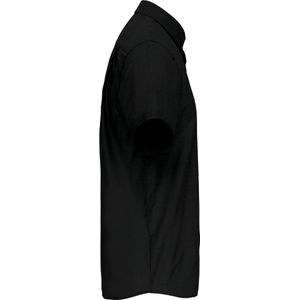 Overhemd Heren XL Kariban Korte mouw Black 100% Katoen