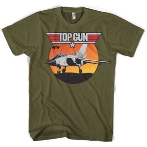 Top Gun Sunset Fighter T-Shirt Olive-S