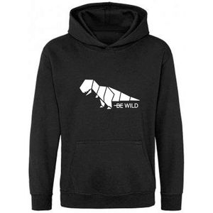 Be Friends Hoodie - Be wild dino - Vrouwen - Zwart - Maat S