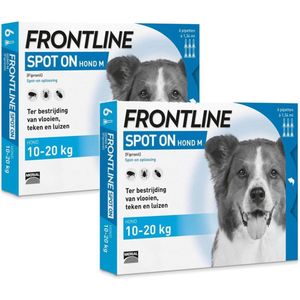 Frontline Spot On 2 - M - Anti vlooien en tekenmiddel - 2x4st