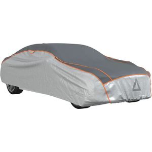 vidaXL - Autohoes - voor - sedan - hagelbescherming - XL - zilverkleurig - en - grijs