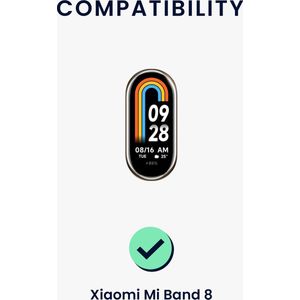 kwmobile elastisch bandje voor smartwatch - geschikt voor Xiaomi Mi Band 8 - Horlogebandje van katoen - In zwart