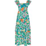 Usha Zomerjurk  groen / lavendel / oranje / lichtroze