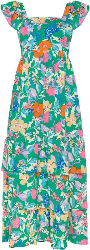 Usha Zomerjurk  groen / lavendel / oranje / lichtroze