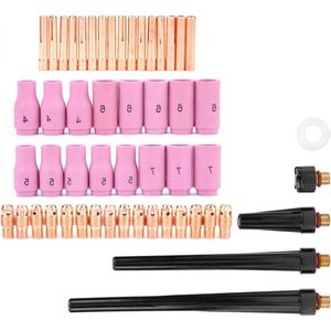 Collet Body Kit - Professionele TIG Gas Lens Nozzle Kit - Praktische 53-delige Multifunctionele Lastoorts voor WP-9 20 25 - Lastechniek Benodigdheden .