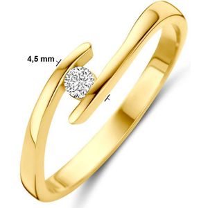 14K Geelgoud Ring Met Zirkonia 4030898