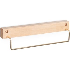 Navaris houten handdoekrek - 30 cm breed - Handdoekstang voor aan de muur - Handdoekenrek inclusief bevestigingsmateriaal