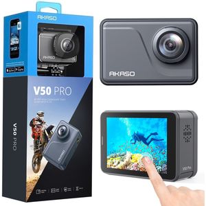 AKASO V50 Pro - Action Camera 4K - Waterdicht 40m - Touchscreen - Grijs