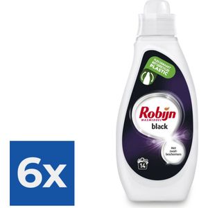 Robijn Black Velvet Vloeibaar Wasmiddel - 1x 700 ml (14 wasbeurten) - Voordeelverpakking 6 stuks