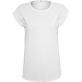 Build your Brand Ladies´ Extended Shoulder Tee BY021 - White - XXL
