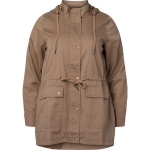 Lange parka met capuchon en zakken