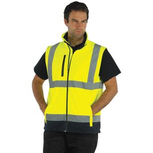 Heren Hoogzichtbare Softshell Bodywarmer voor Werk