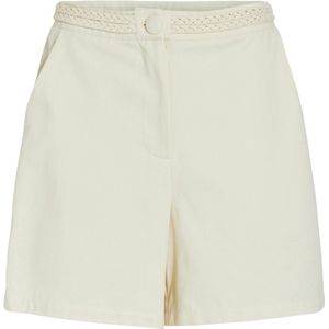 Vila Broek Viselma Amina Hw Braided Shorts 14099298 Eggnog Dames Maat - W34