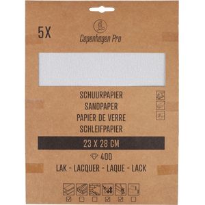 Copenhagen Pro schuurpapier - lak & verf - korrel 400 - 5 stuks - 28 x 23 cm