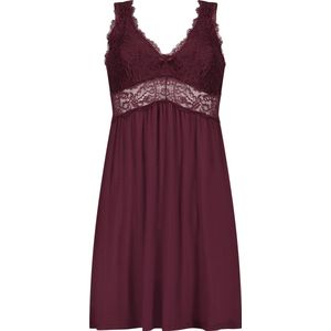Hunkemöller Dames Nachtmode Slipdress Jersey - Paars - maat XS