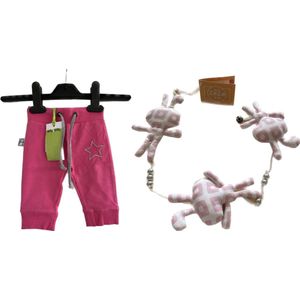 Setje - Billy Lilly - broek - babykleding - roze - ster - meisjes + boxmobiel - roze 3