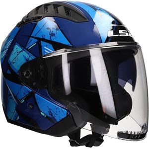 LS2 - OF600 Copter II Kanji - Jethelm - Blauw