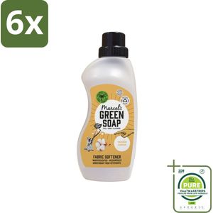 Marcel's Green Soap - Wasverzachter - Katoen & Vanille - Zachte frisheid - 30 Wasbeurten - 750 ml - Voordeelverpakking - 6 stuks - Wasverzachter - Biologisch afbreekbaar