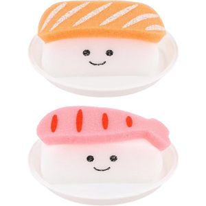 Babybadsponzen, kinderbadsponzen, 2-delige absorberende sponzenset, zachte konjacsponzen, schattige ontwerpen, geschikt voor kinderbadjes.