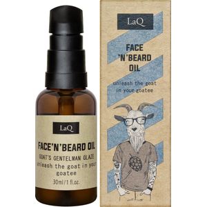 LaQ Baardolie Face 'n' Beard Oil Hoppy Goat - Hydraterende, Verzachtende en Beschermende Baard Olie - 30ml